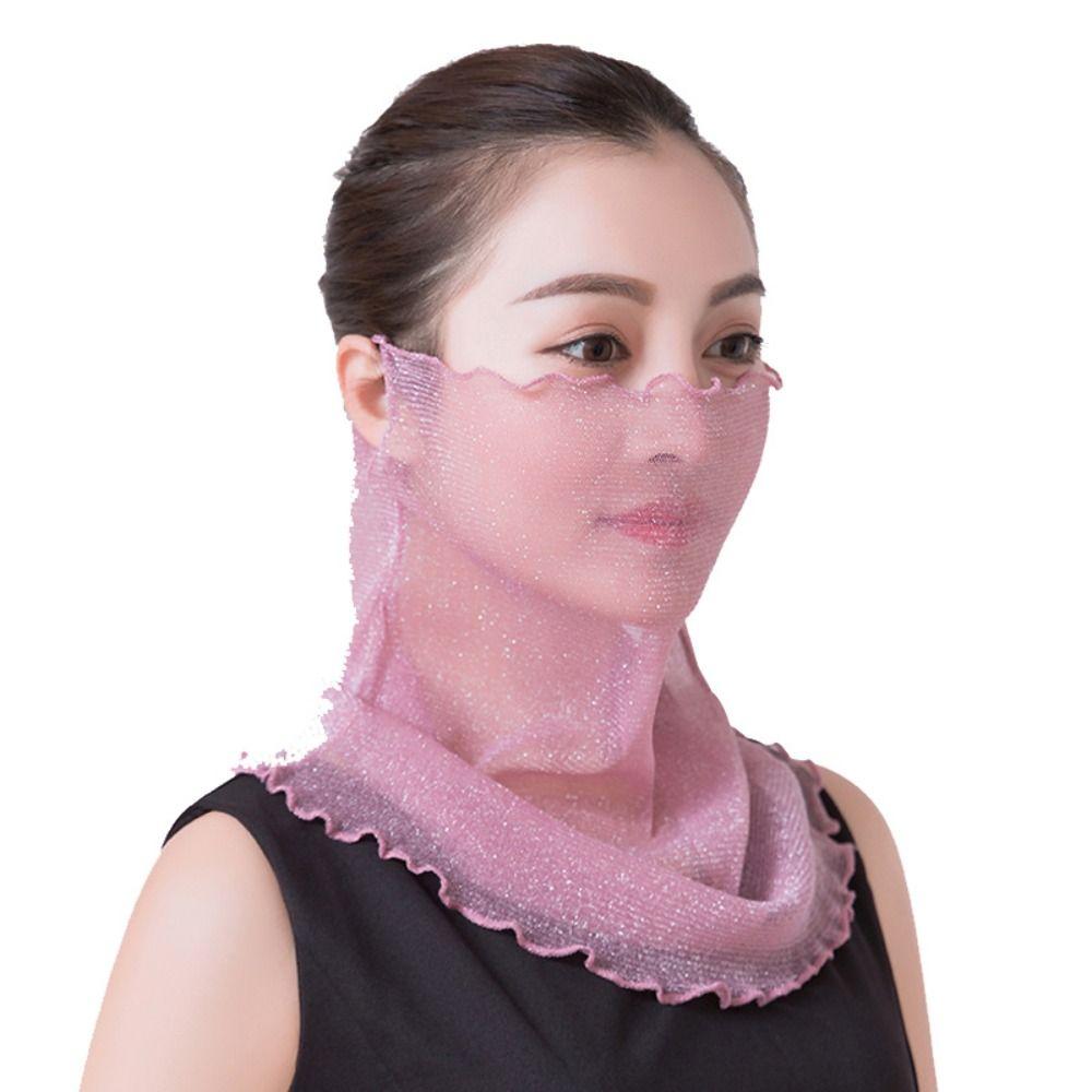 Breathable Fabric Sun Protection Face Mask Thin Texture Breathable Face Scarf  Summer Season