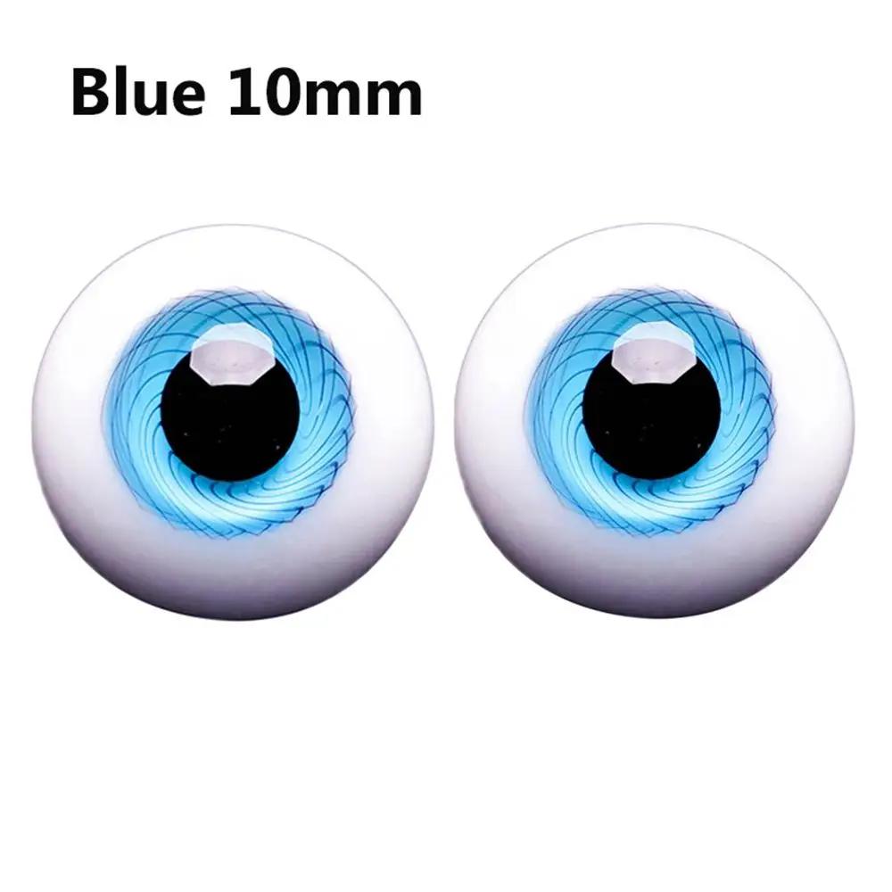 1Pair 6/8/10/12/14 Mm Glass Eyes Eyeball For Bjd Doll Blue Black Safety Animal Toy Eyes Diy Doll Making Crafts Toy Accessories