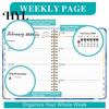 Small And Portable Planner 2025-2026 Jul 2025 - Jun 2026 12 Month Daily Weekly Monthly Exquisite Workmanship Calendar Floral Print Spiral Binding