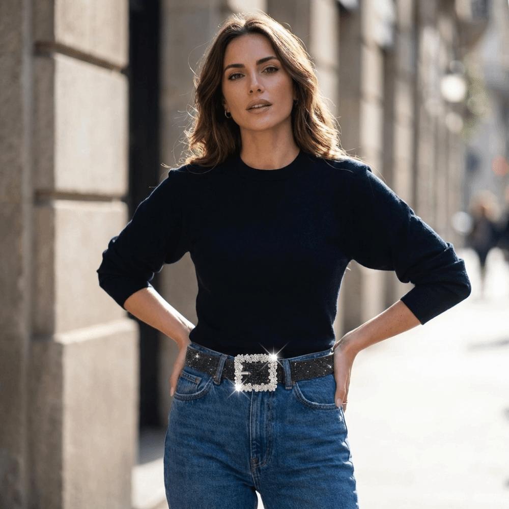 Luxury Rhinestone Waist Belt Bling Bling Women's Jeans Belt Sparkling Waistband  Women Gifts