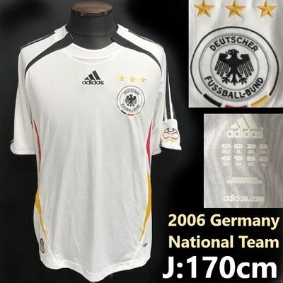 Adidas 2006 Germany National Team Replica Soccer T-Shirt 170cm White Black(USED)