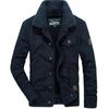 Winter Herren Baumwolle gefütterte Jacke mit dickem Revers Warmer Mantel Mittleren Alters Loose Fit Baumwolle gefütterte Jacke