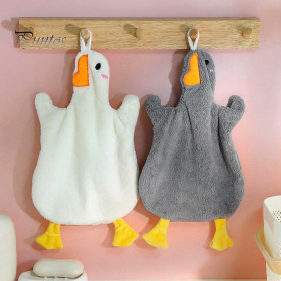 Home Decor Hand Towel with Hanging Loop Highly Absorbent Quick Drying High-Quality Wear Resistant Cute Goose Design Kitchen Cloth Dish Christmas