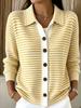 Autumn/Winter Women's Striped Loose Knit Cardigan