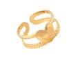 Wholesale High End Waterproof Three-dimensional M Letter Hollow Stainless Steel Finger Ring Trendy for Women Personalize Jewelry