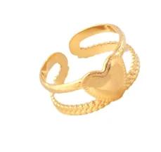 Wholesale High End Waterproof Three-dimensional M Letter Hollow Stainless Steel Finger Ring Trendy for Women Personalize Jewelry