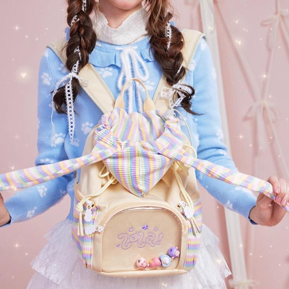 Stripe Rabbit Ita Mochila Original Transparent Mochilas New High Capacity Backpack School Bag Cute Kawaii Bags for Woman