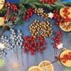 Christmas Berry Stems Simulation Red Fruit Berries Branches DIY Flower Bouquet Xmas Tree Wreath Gifts New Year Party Table Decor