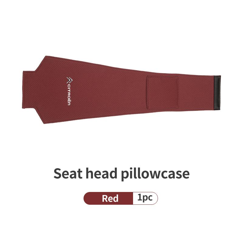 Suede Car Headrest Cover Auto Logo Head Pillowcase Accessories For Citroen C5 C1 C2 C6 C4L DS3 DS4 DS5 C-Elysee Grand Berlingo