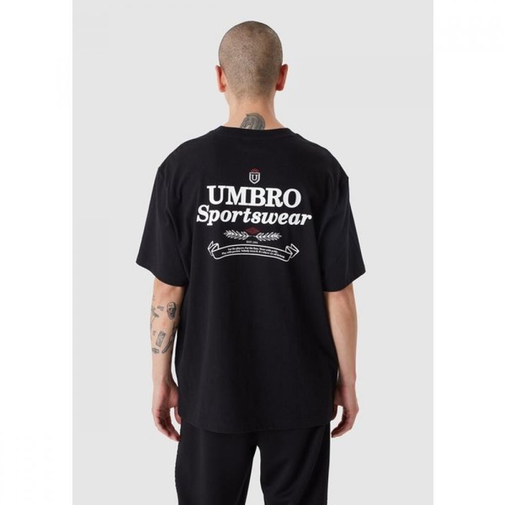 Umbro Unisex Hbl BriTish Casual ShorT Sleeve T shirT Uq121crs21blk blacks/110