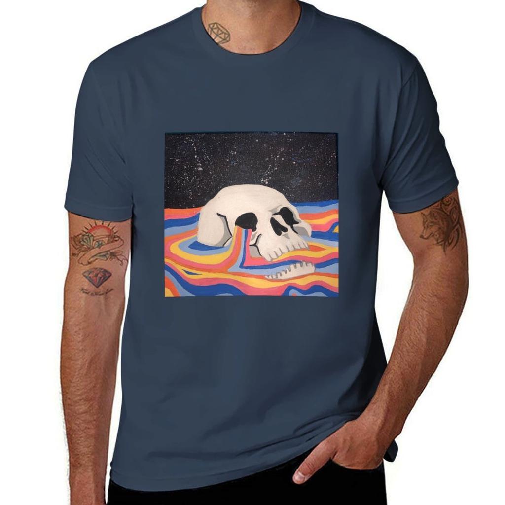 Galaxy Skull Tshirt Stylish Graphic Short Sleeve Top