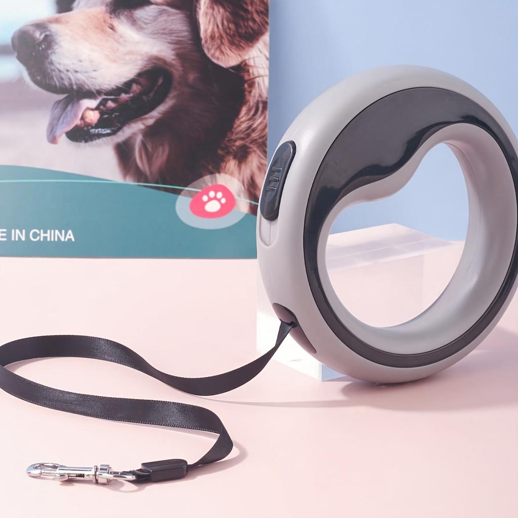 Retractable Dog Lead Heavy-Duty Extendable Dog Leads Strong Nylon Tape Leash One-Handed Brake Lock Tangle-Free Design for Small