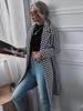 2023 Women's Autumn/Winter Houndstooth Long Woolen Coat