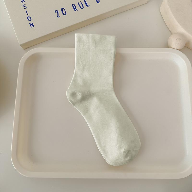 Stacked Socks - Pure Cotton Women's Loose Fit Socks Without Cuffs, No Bones, Durable, Anti-tear, Suitable for All Occasions