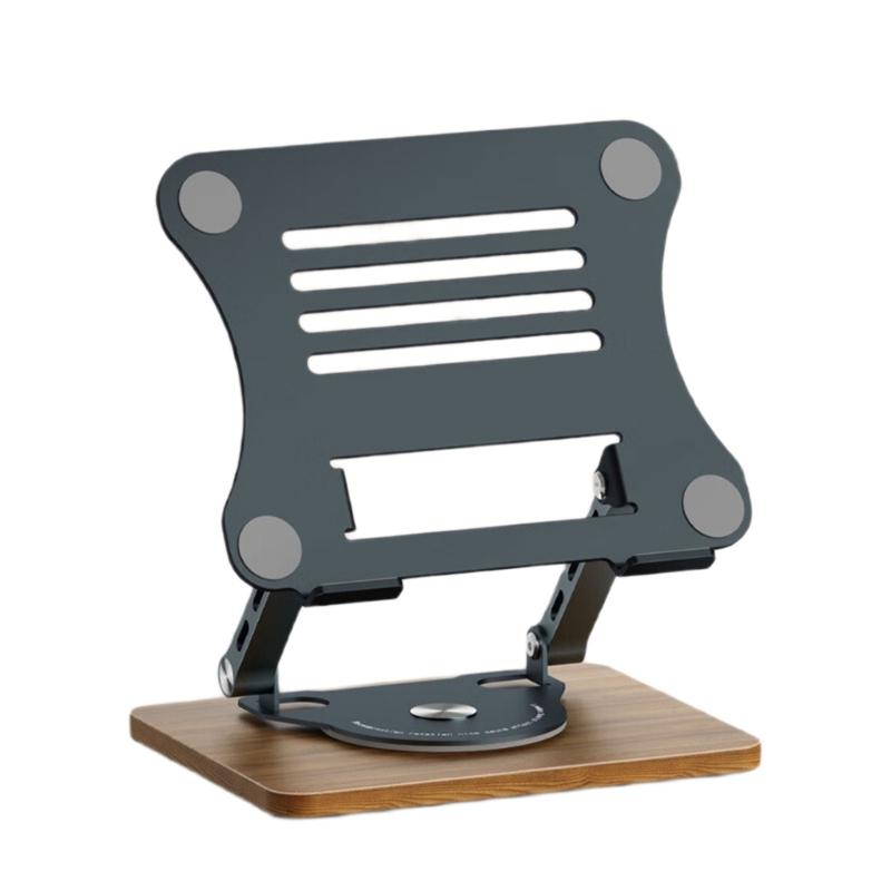 Portable Ergonomic Computer Stand Featuring 360 Rotatable Design and Height Adjustment for Better Cooling