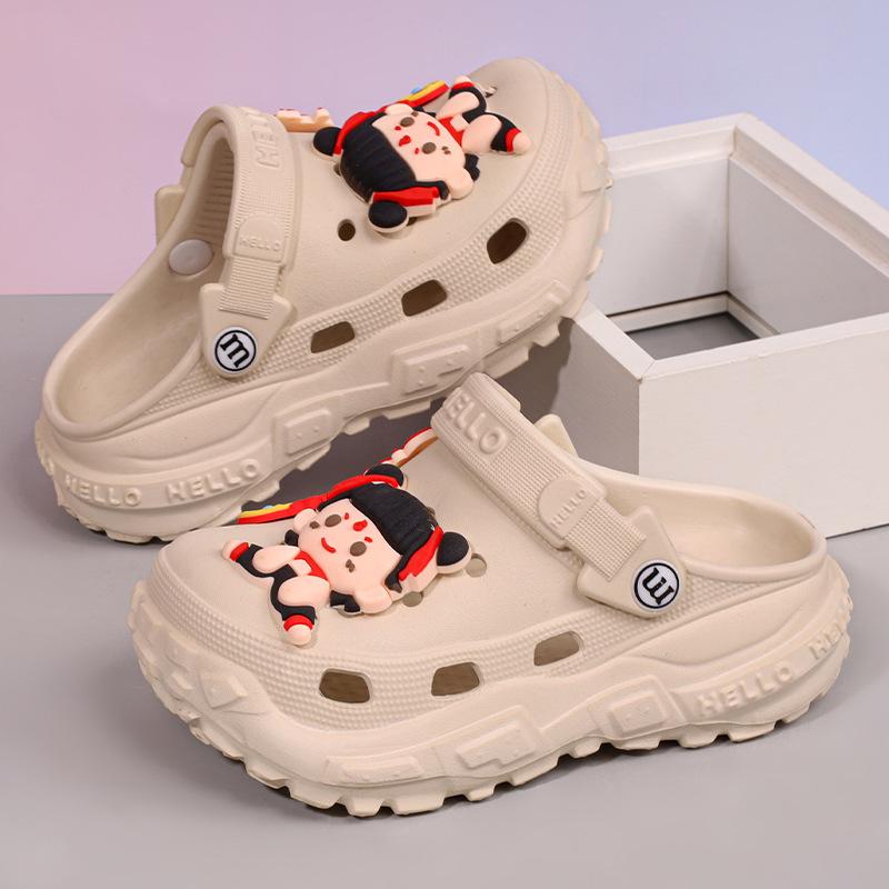 Kids' 2025 Cartoon Waterproof Non-slip Soft Sole Beach Sandals for Parent-Child Outdoor Fun