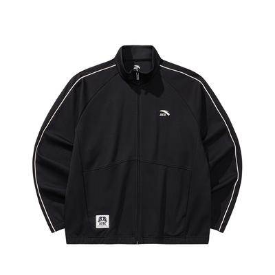 Retro Lifestyle Series Knitted Sports Jacket Men Tops Basic-Black 152618701-3