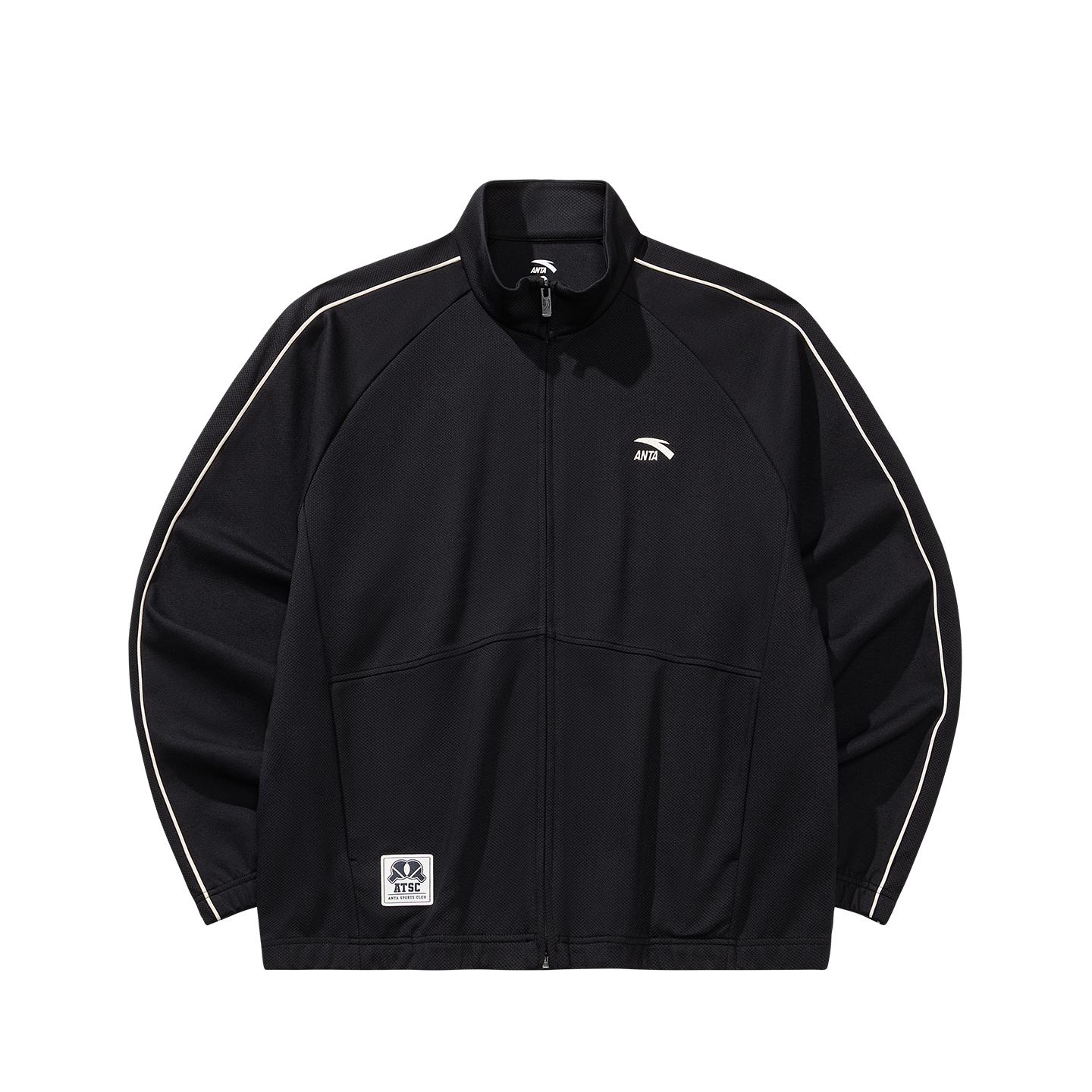 Anta Retro Lifestyle Series Knitted Sports Jacket Men tops Basic-Black 152618701-3 L