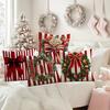 Christmas decoration pillow cover Christmas wreath color festival pattern living room sofa cushion suite room home decoration