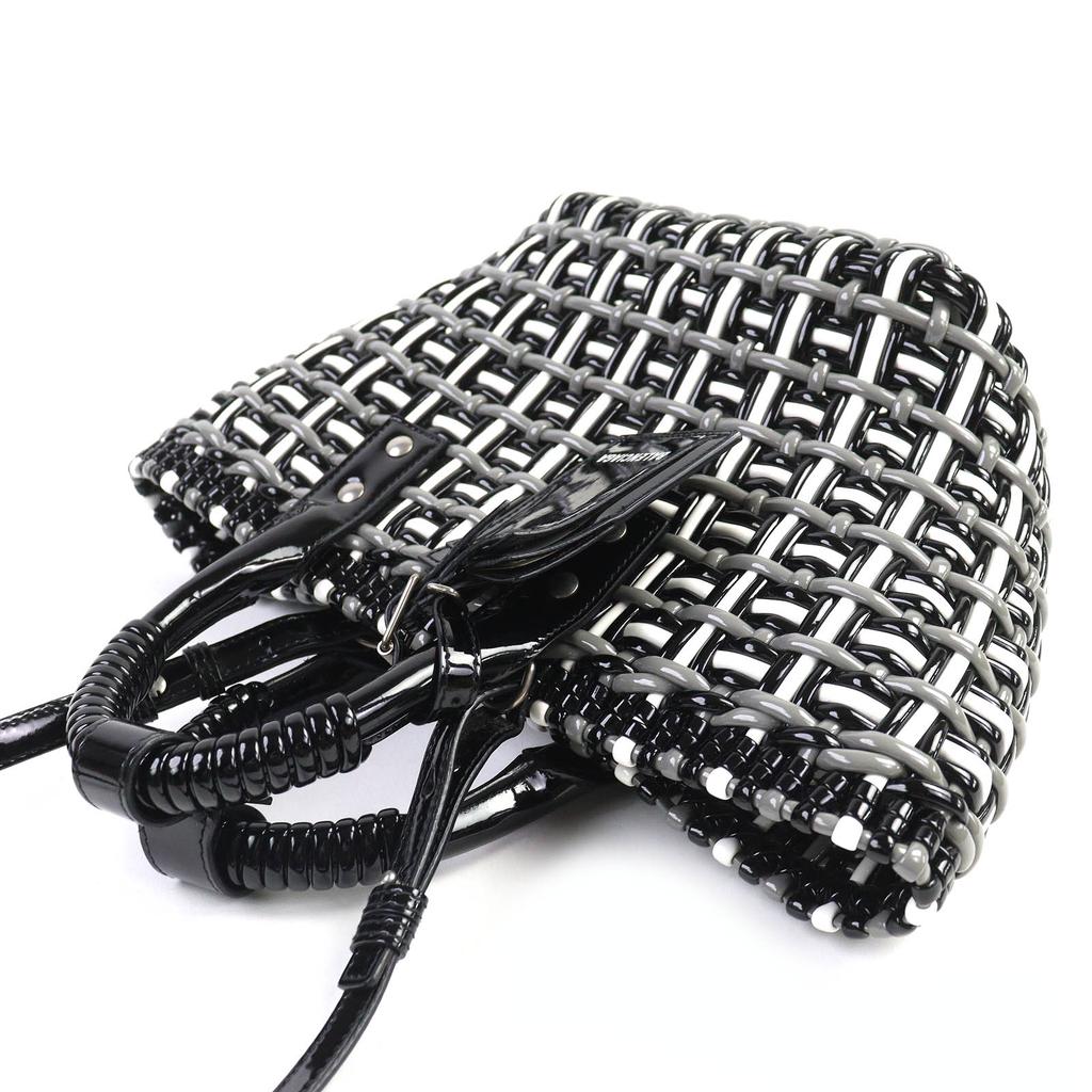 Excellent BALENCIAGA Shoulder Bag Bistro Basket Bag XS 2WAY Handbag Enamel Women 671342 Used