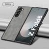 Matte Business Skin Touch Retro Lambskin Leather Phone Case For Samsung Galaxy Z Fold 7 6 5 4 3 PU+TPU Shockproof Protect Cover