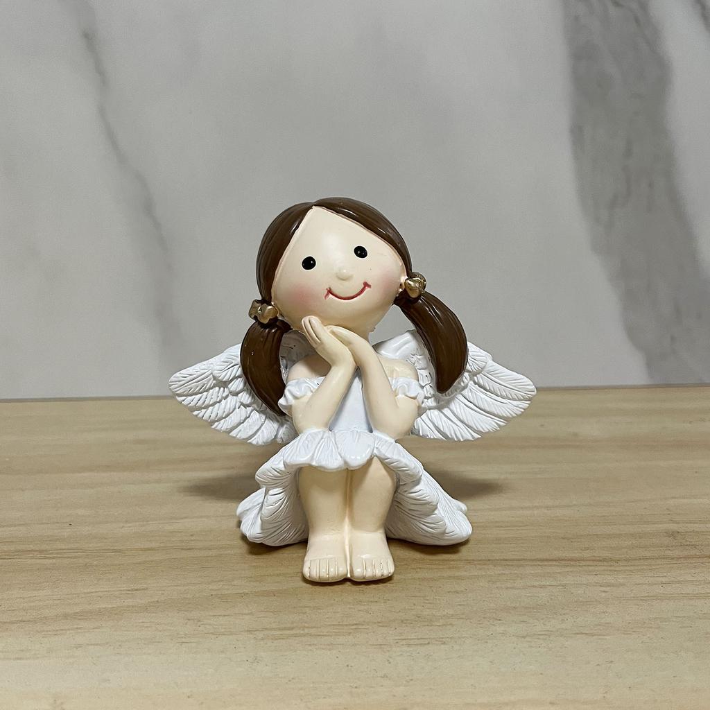 Angel girl statue ornament, suitable for home desktop decoration, suitable for gifts for sisters and friends
