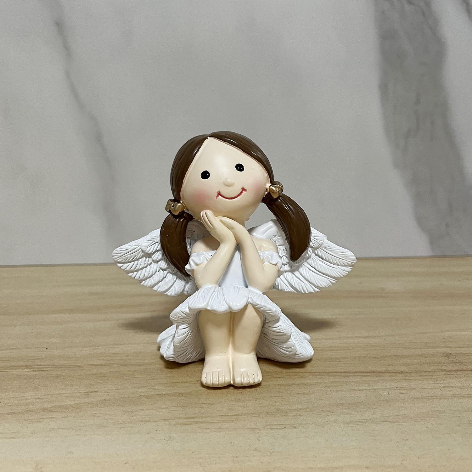 

Статуэтка девочки-ангела, украшение, подходит для украшения домашнего рабочего стола, подходит для подарков сестрам и друзьям