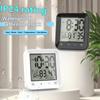 Bathroom Timer Clock Shower Clock,Waterproof for Water Sprays Bathroom Clock Wall Mount,Displays Time,Temperature Date