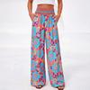 Summer New Style Casual Comfortable High-waist Wide-leg Printed Pants
