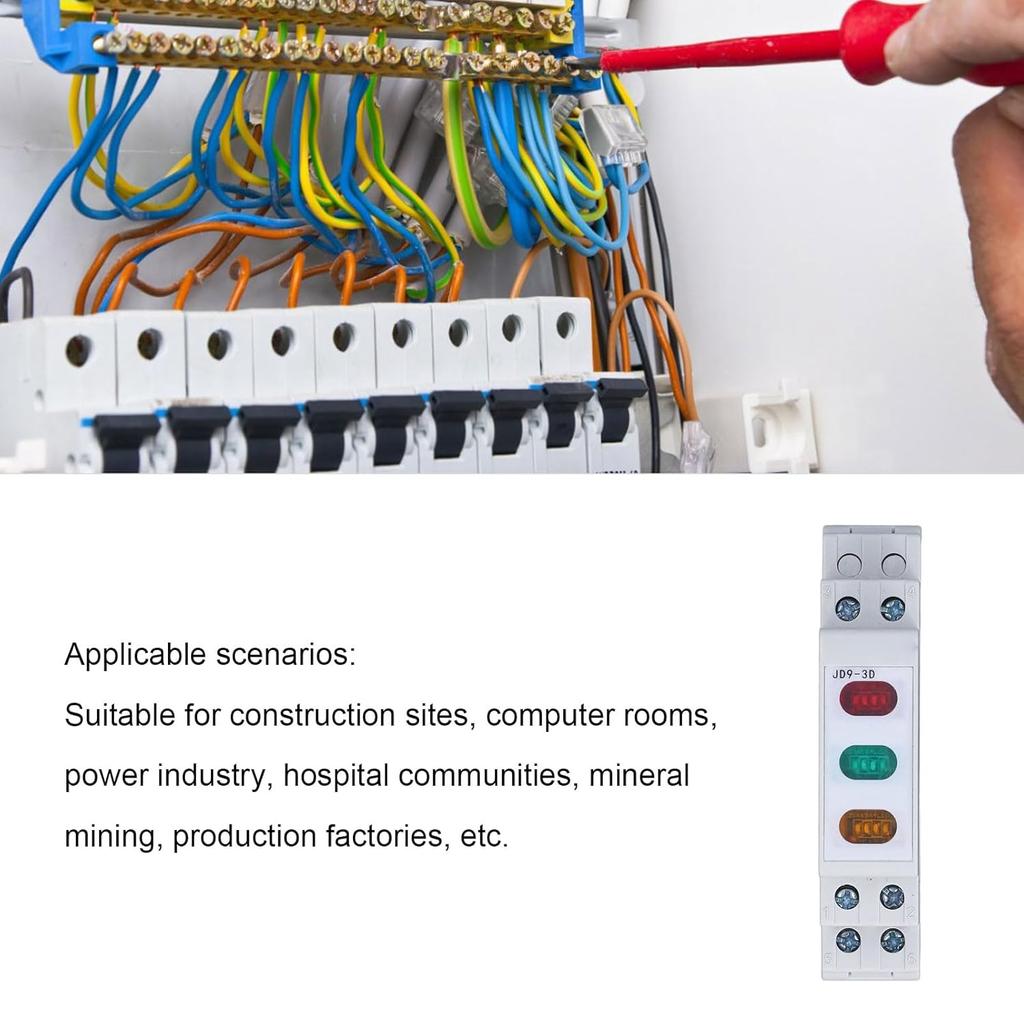 DIN Ray Indicator Light Red Yellow Green For Magnetic Starter Contactor LED Indicator Lamp Multifunctional DIN Rail Adjustable Delay Relay Timer AC