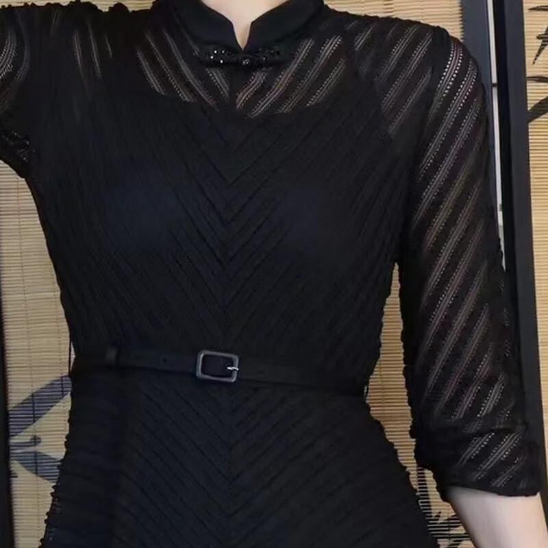 ELLASSAY Women's Elegant New Chinese Style Midi Dress