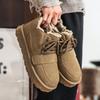 Men's Snow Boots Autumn and Winter Fur-Lined Thickened Warm Mid-Calf Cotton Shoes Thickened Bakers Fashion Casual Shoes