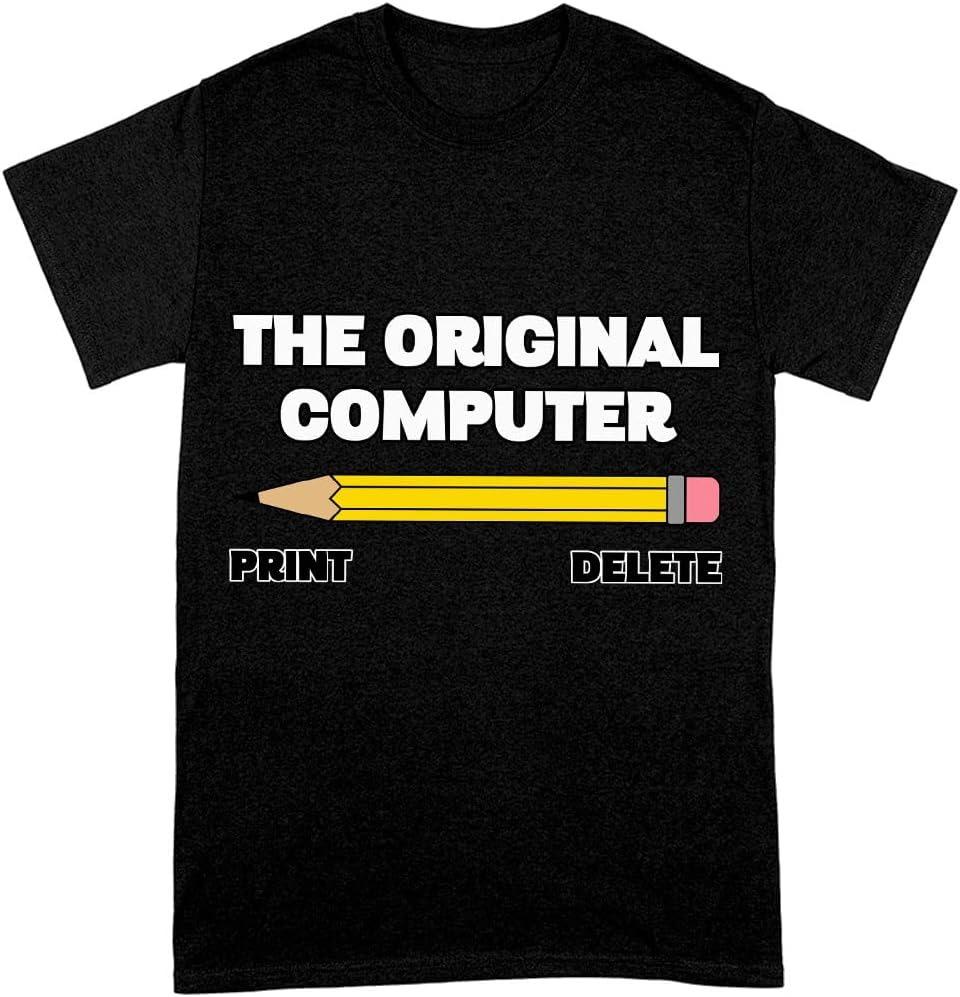 

Original computerprinted Tshirt Humorous techthemed casual loosefitting retro top S