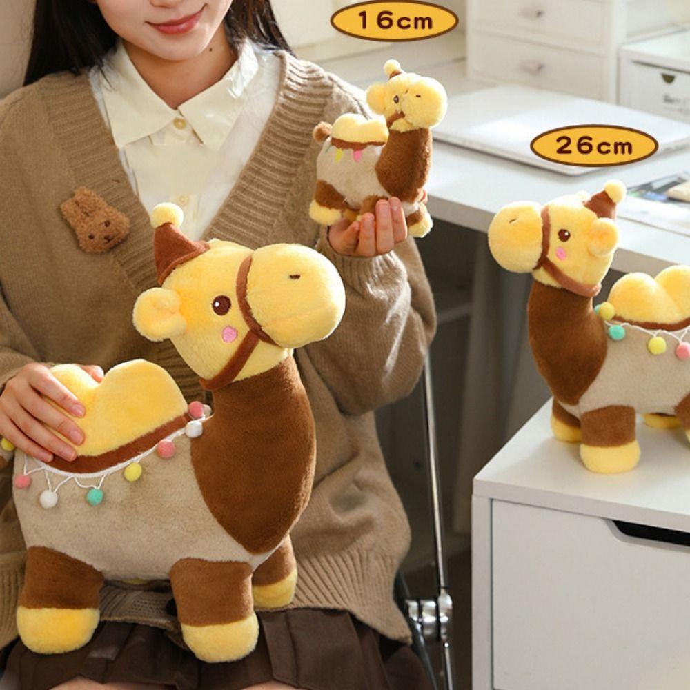 PP Cotton Desert Animal Soft Plush Stuffed Toy Camel Cartoon Camel Shaped Doll  Birthday Gift