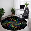 1PC Rainbow Spiral Dots Chair Carpet for Office, Indoor Non-Slip Washable Carpet, Soft Comfortable Mat For Office Room Yy250930265