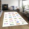 Letter Themed Children's Educational Rug Soft Non-Slip Crawling Play Mat Kids' Bedroom Living Room Hallway Decor Carpet