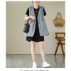 Women Plus Size Linen Blend Sleeveless Vest Open Front V Neck Top