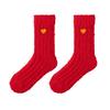 This Year Red Socks Female Autumn Winter Coral Velvet Mid-tube Stockings Big Red Socks Mid-tube Stockings