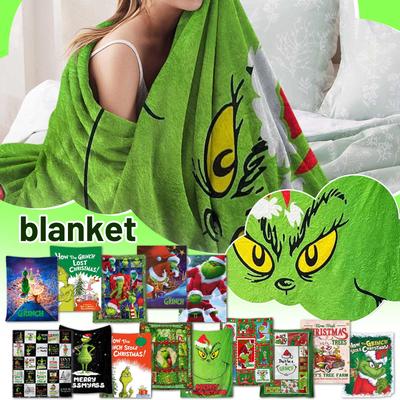 Gedruckte Flanelldecke ist dick und warm für Weihnachten, geeignet für ältere Menschen und Kinder, um sich im Winter warm zu halten