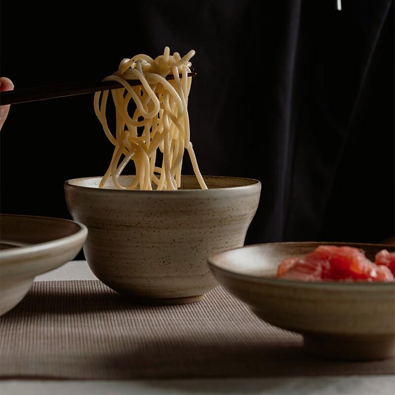 Retro Ceramic Noodle & Soup Bowl 5.5-inch