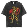 2026 Summer Vintage Washed Fairy Tail Manga Cover Anime T-Shirt Unisex Oversized Streetwear Cotton Short Sleeve Casual Tops