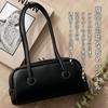 VITAFELICE Women's Long Handle Mini Boston Bag (NSB-30230P) (Black)