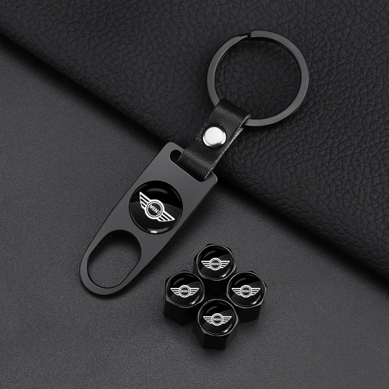 1Pcs Leather Key Chain Car Keyring Pendant Keychain Decor Styling For MINI Cooper Fridge One S F56 R57 R58 R60 JCW Countryman Clubman