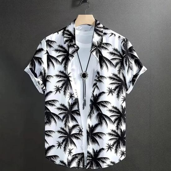 2026 Beer Shirt Men's Loose Hawaiian Style Short Sleeve