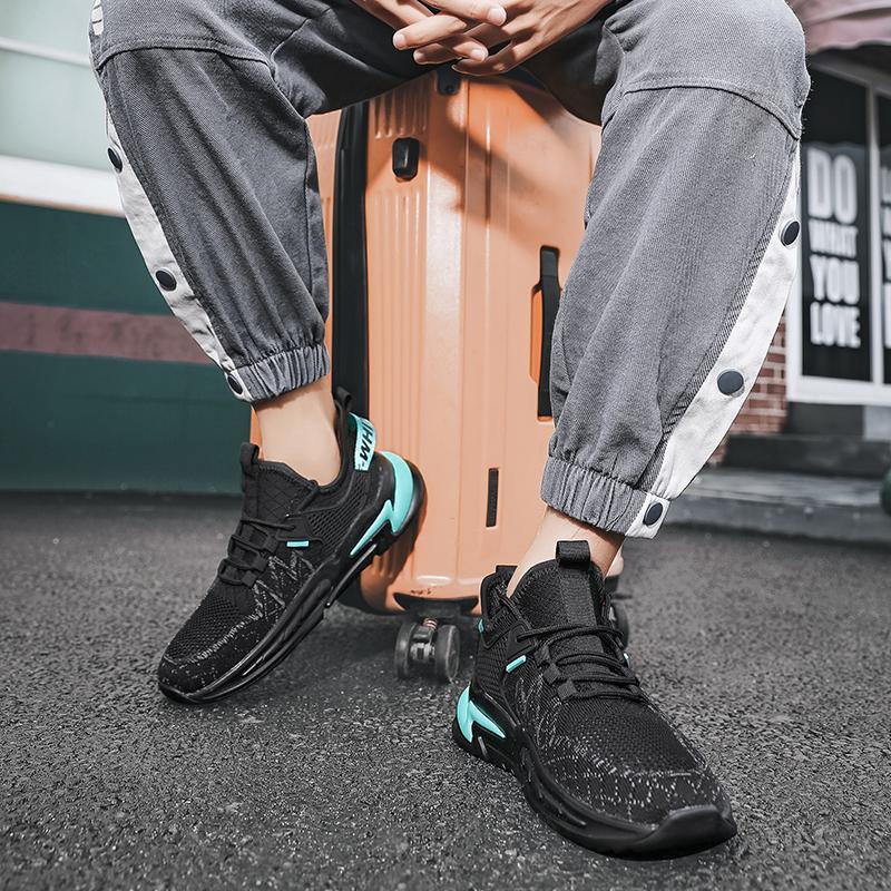 Men'S Sneakers Casual Mesh Shoes Men Comfortable Running Sneakers Lace-Up Sports Fitness Shoes Walking Shoes Lightweight Sneaker