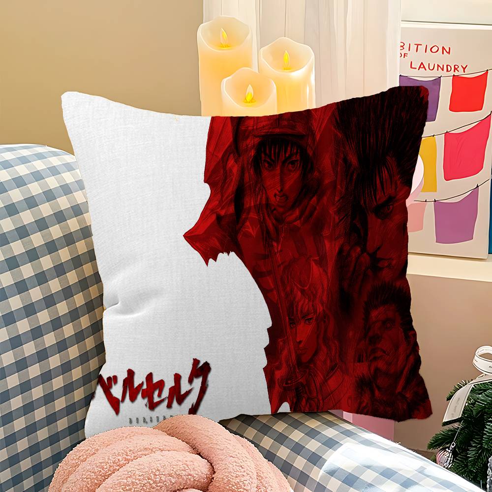 B-Berserk Guts Pillow Gift Home Office Decoration Pillow Bedroom Sofa Car Cushion Coverpillow Case