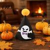Ghost Pet Costume Halloween Pointed Hat, Cute Witch Pumpkin Cat Pom-pom Lightweight Hat for Cats And Small Dogs Holiday Party Accessory Photo Prop