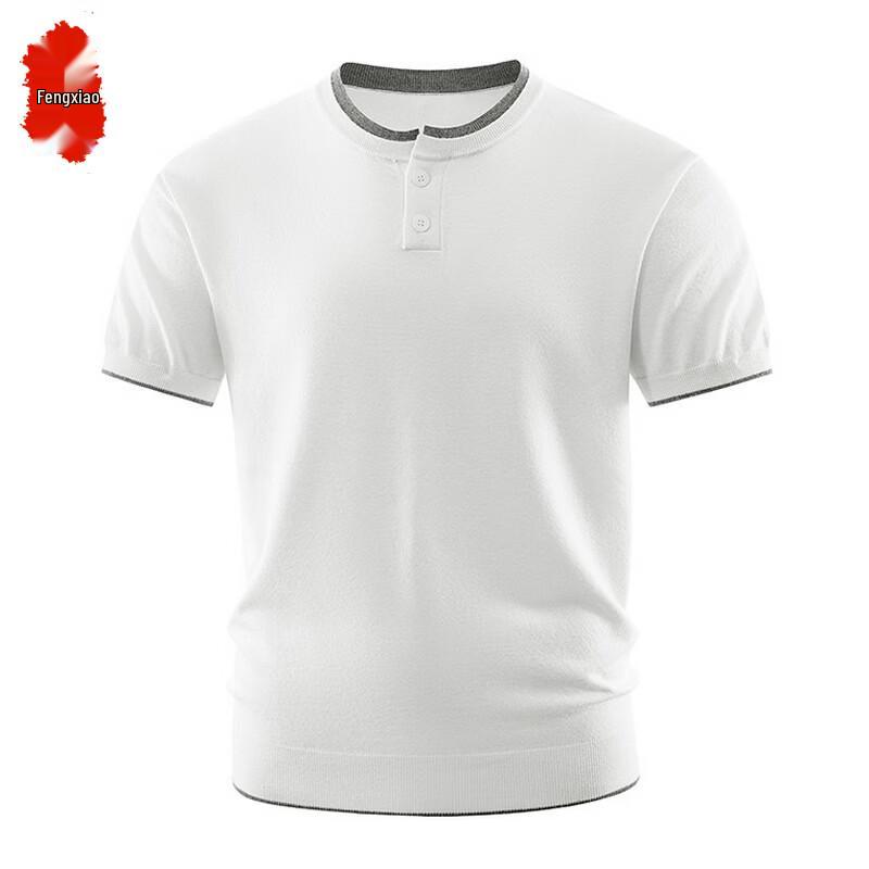 Men s Striped Knit Short Sleeve T-Shirt XL