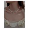 small rice bead pearl necklace women's new popular light luxury niche pearl collarbone chain can be stacked