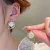 Baroque Natural Pearl Earrings Women's French Retro Temperament Stud Earrings Niche High-end Light Luxury Handmade Ear Jewelry